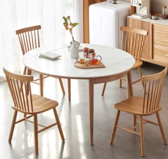 Santa Rosa Round Table (Sintered Stone Folding) — main view