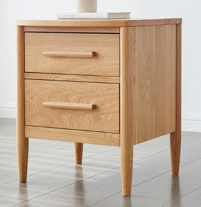 Fuji Double Drawer Nightstand — main view