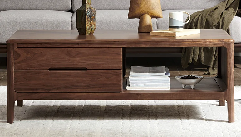 Coffee Table with 2 Drawers and Sliding Door — main view