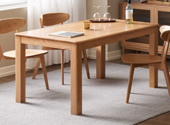 Hemu Dining Table (Thick Slab Thick Leg) — main view