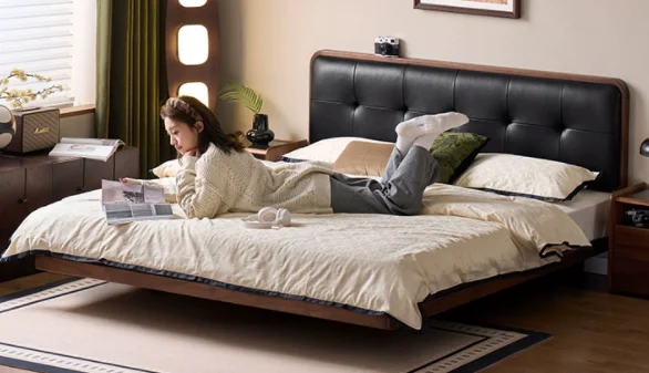 Floating Upholstered Bed (M101P) — main view