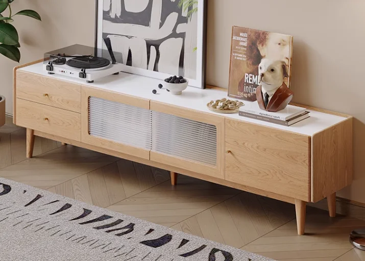 Fangao TV Stand (Style A, Sintered Stone Top) – 2.0 m — main view
