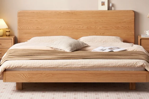 Hemu Bed(Slab Straight-Headboard Model X) — main view