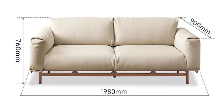Sofa (S1026) - Beige Oxford — main view
