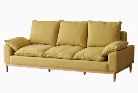 Banxia Sofa (Model A) with Cushion - Mustard Yellow