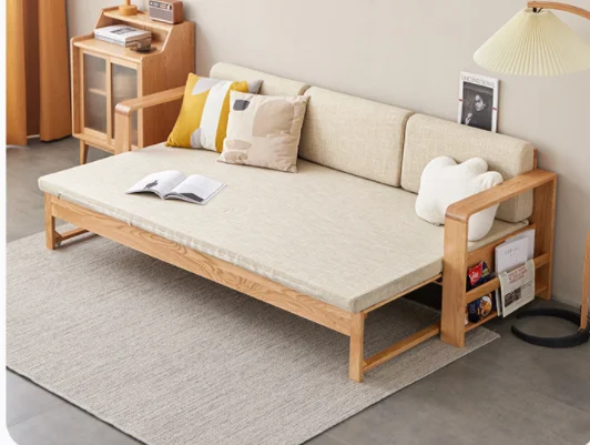 Jiamo Sofa Bed (Model A) with Cushion - Off White — main view