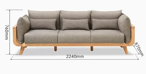 S1035 Sofa with Cushion - Grey — main view